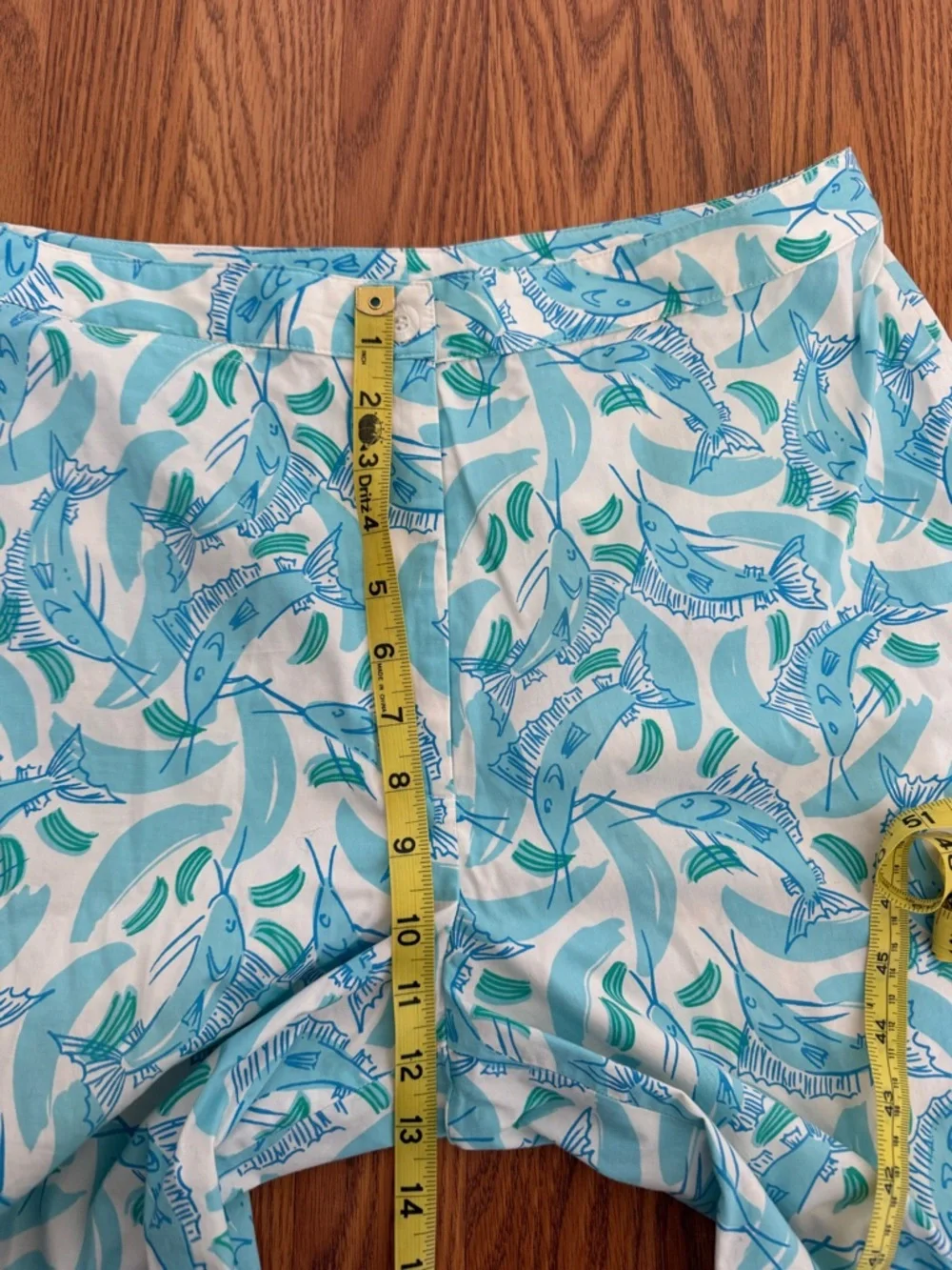 Lilly Pulitzer Blue Marlin Print Capri, Vintage, Womens Size 12 - Picture 7 of 9